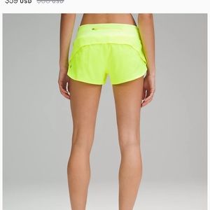 Yellow Lululemon shorts